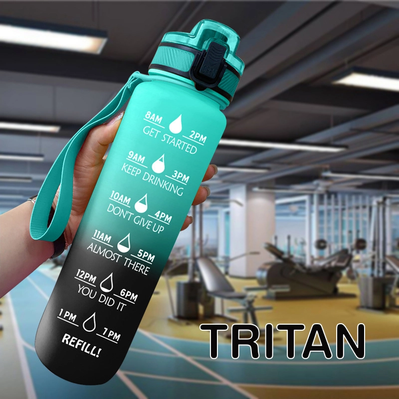 Sports plastic water bottle with pop-up lid